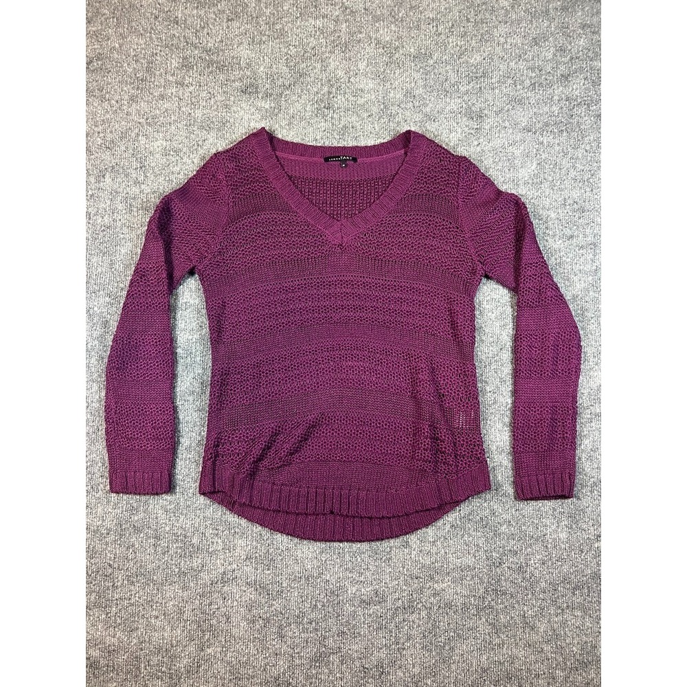 Lemon Tart Womens Size M Sweater Purple 100% Acrylic Long Sleeve